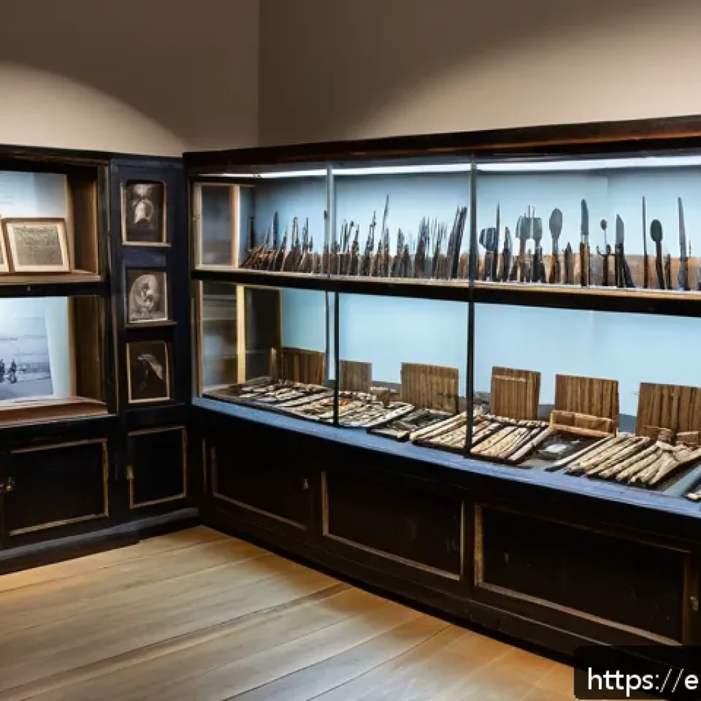 베트남 호치민 박물관 - A detailed museum exhibit scene showcasing Vietnam&rsquo;s early resistance movements: rustic wooden displ...
